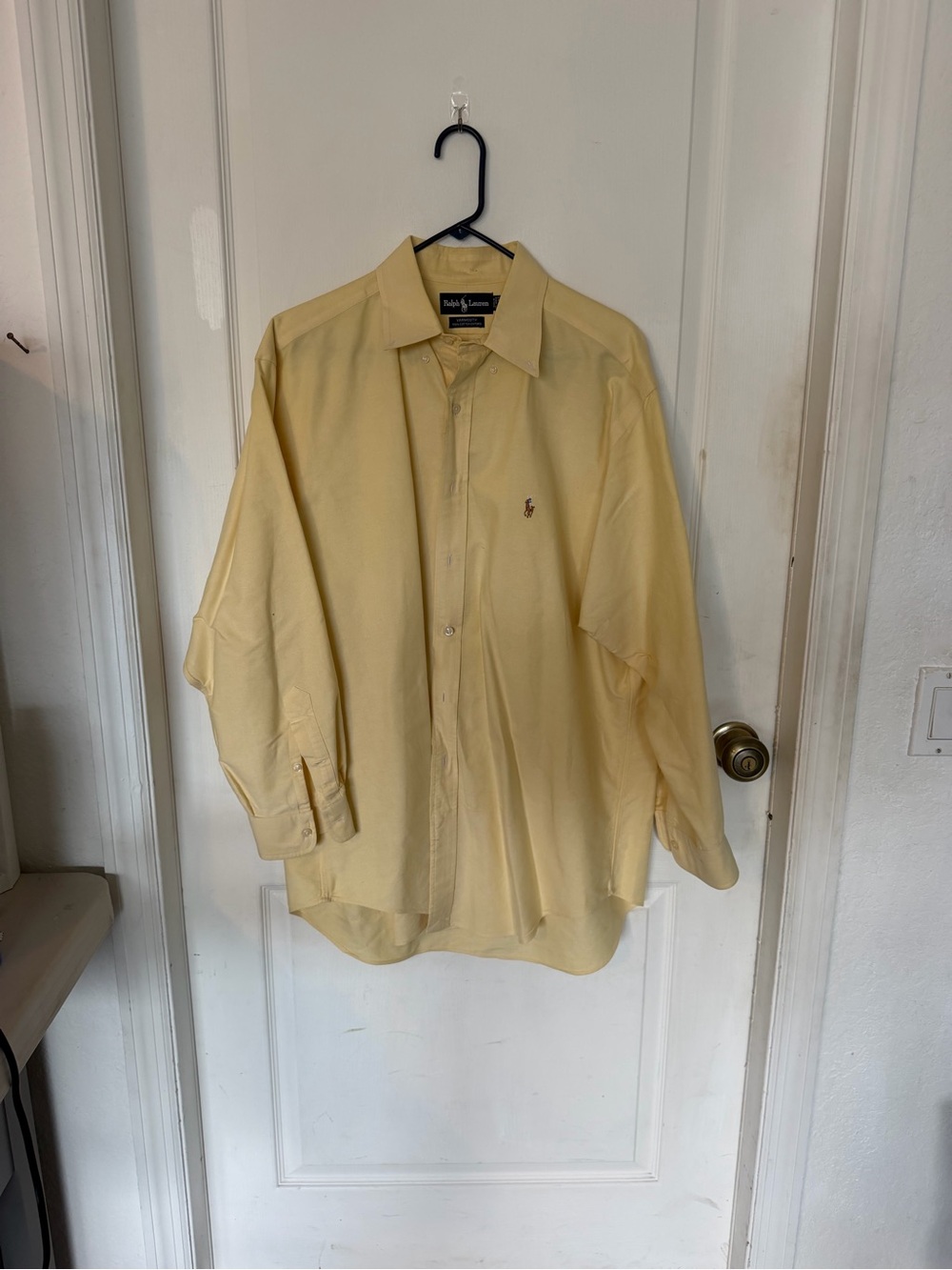 Ralph Lauren Men's Light Yellow Dress Shirt